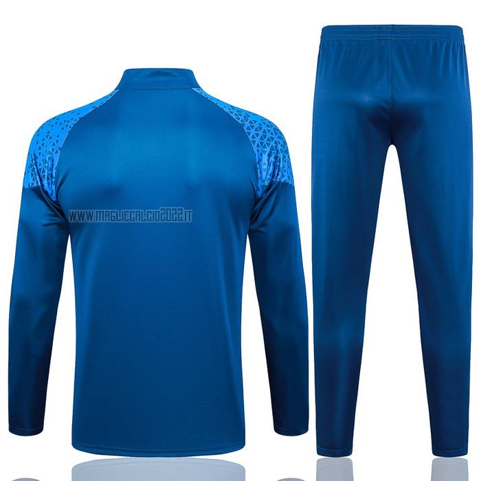 Tuta da Track de Felpa del Olympique Marsiglia Bambino 2023-2024 Blu
